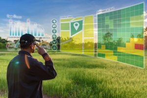 Smart farming with IoT, futuristic agriculture concept : Farmer